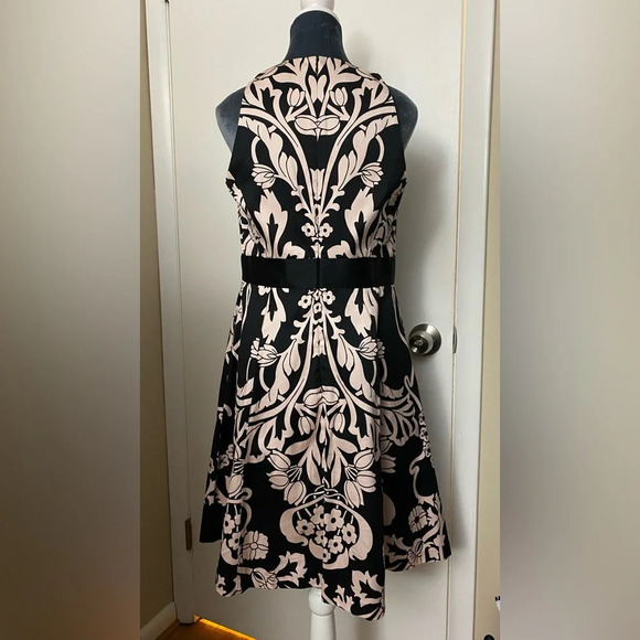 NWT INC International Concepts Pink & Black French Floral Dress Pockets Size 10 - Picture 2 of 10